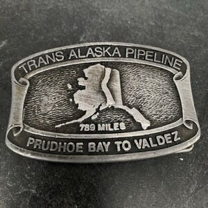 Belt‎ Buckle Trans Alaska Pipeline Prudhoe Bay To Valdez